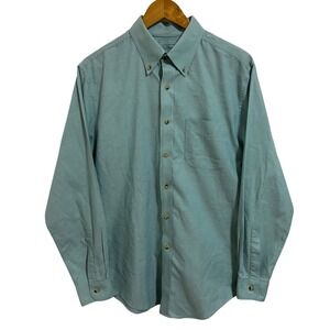 LL Bean Men's Blue‎ Button Down Shirt Long Sleeve Casual Workwear Medium Regular